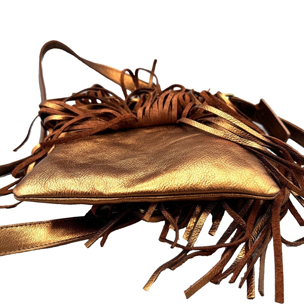 Idyllwind Womens Camarillo Metallic Fringe Suede Crossbody Bag Western Rodeo NEW - Picture 9 of 14